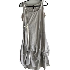 Porto Women's Tan Lagenlook Sleeveless Draped Maxi Dress Size 2 Medium